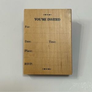 Recollections You're Invited Rubber Stamp